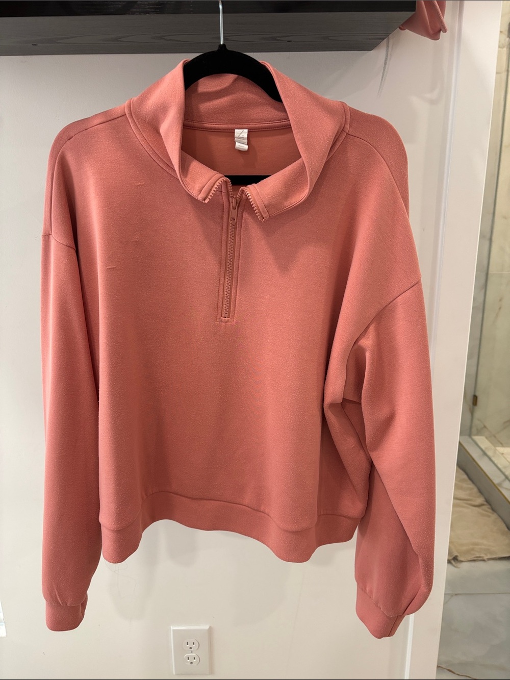Zella Dusty Coral Half-Zip Pullover